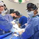 Surgeons performing the emergency procedure on January 7, 2022.